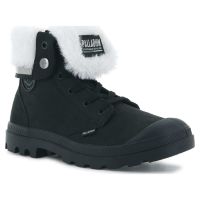 Ботинки женские Palladium Baggy Nbk Wt 76890-008 с отворотом кожаные черные