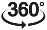 Женские угги Bearpaw ABBY черные - Панорамное фото 360